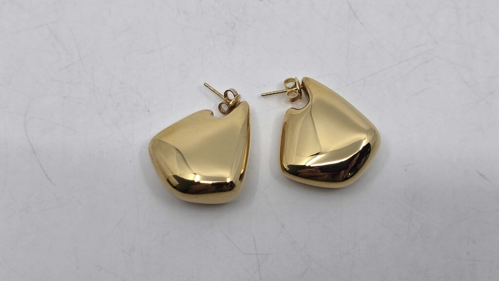 Bottega Veneta Small Fin 18K-gold-plated earrings