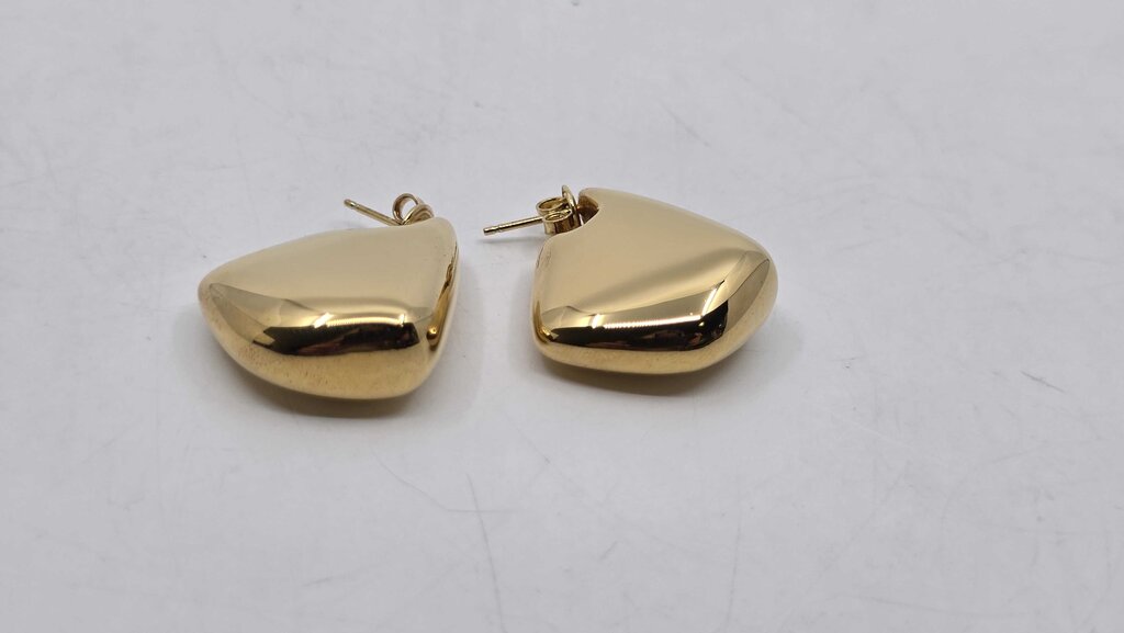 Bottega Veneta Small Fin 18K-gold-plated earrings