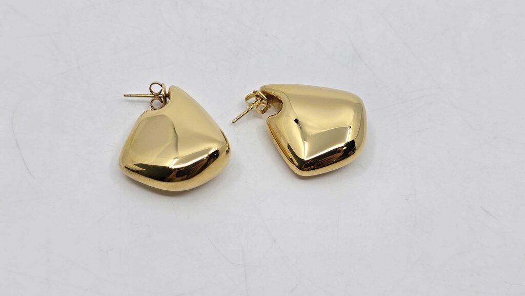 Bottega Veneta Small Fin 18K-gold-plated earrings