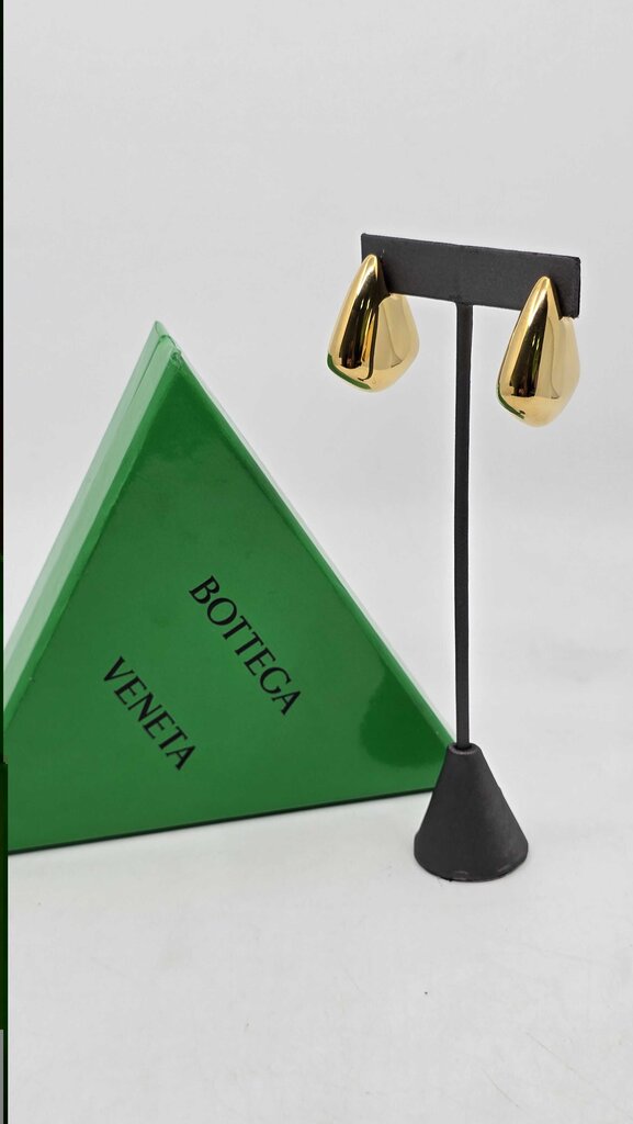 Bottega Veneta Small Fin 18K-gold-plated earrings