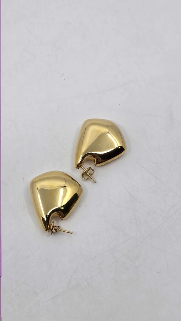 Bottega Veneta Small Fin 18K-gold-plated earrings