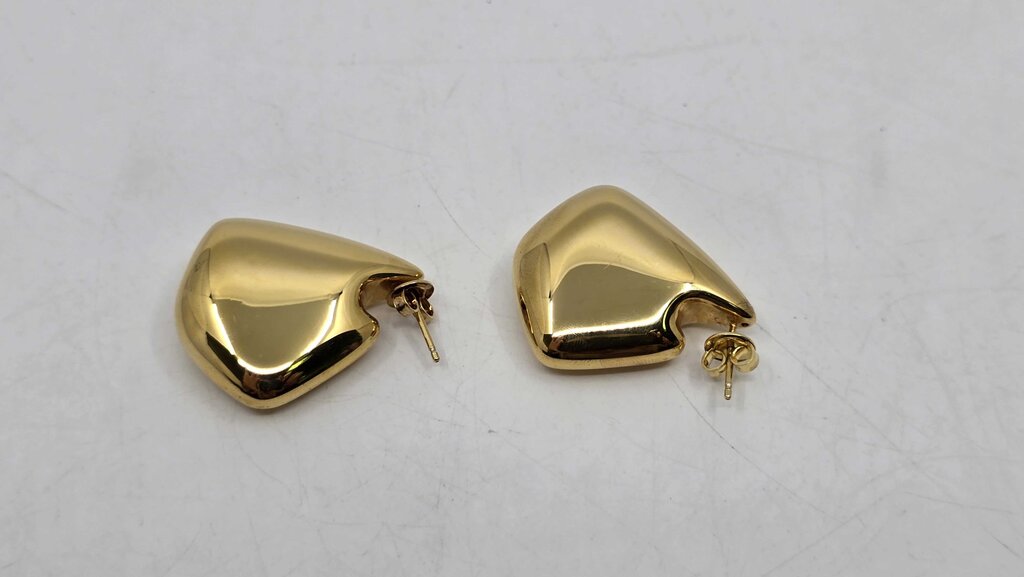 Bottega Veneta Small Fin 18K-gold-plated earrings