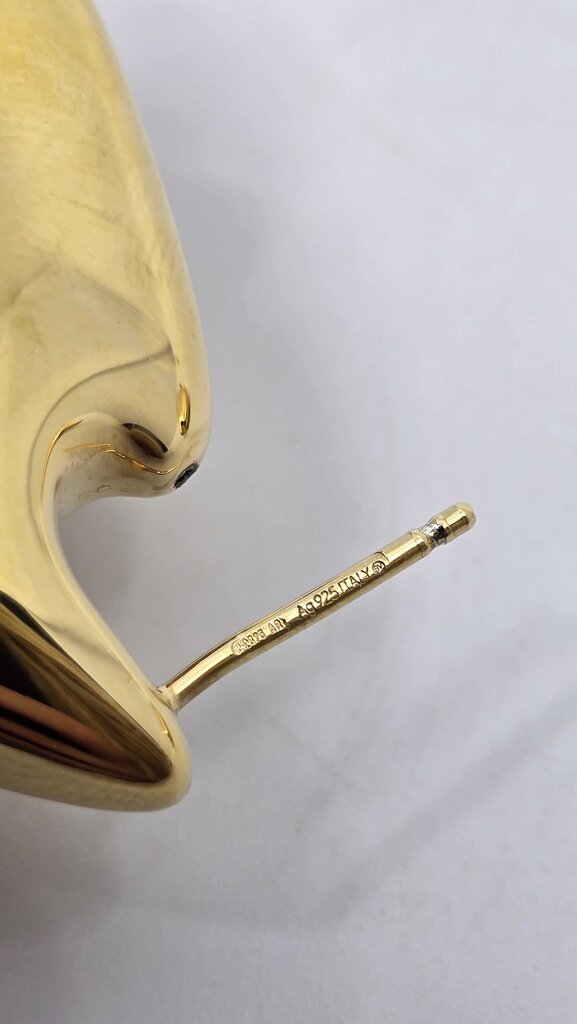 Bottega Veneta Small Fin 18K-gold-plated earrings
