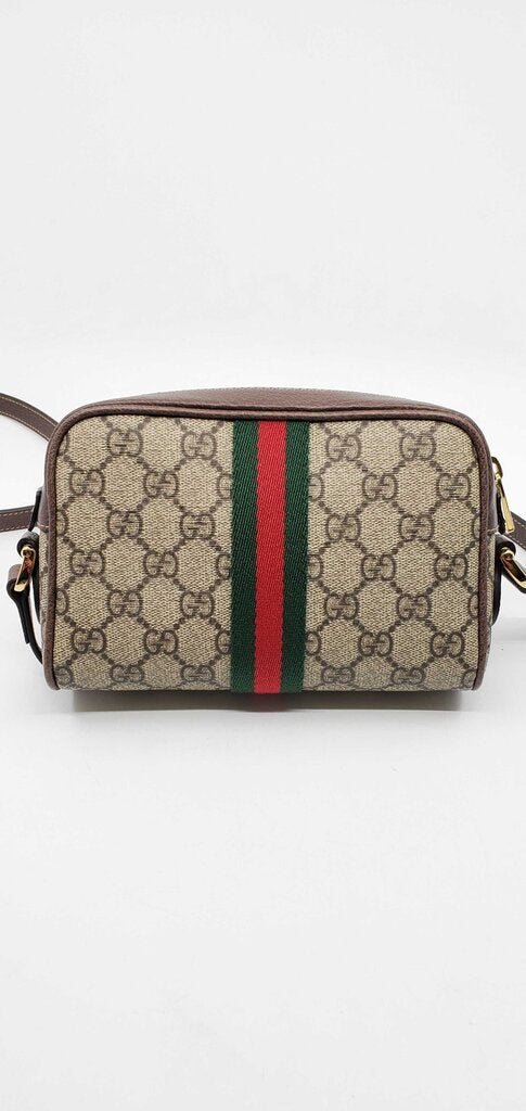 Gucci GG Supreme Monogram Web Mini Ophidia Shoulder Bag