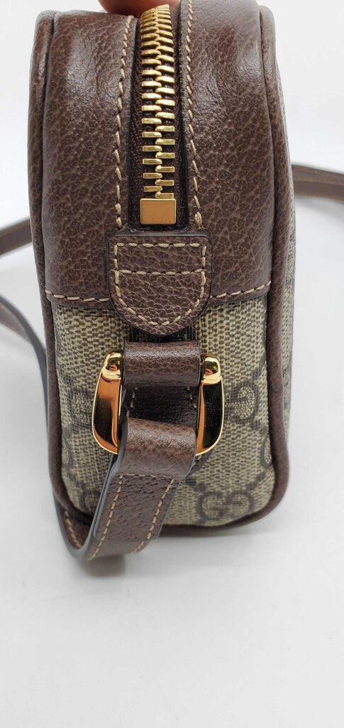 Gucci GG Supreme Monogram Web Mini Ophidia Shoulder Bag