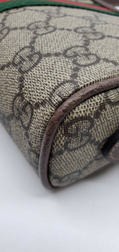 Gucci GG Supreme Monogram Web Mini Ophidia Shoulder Bag