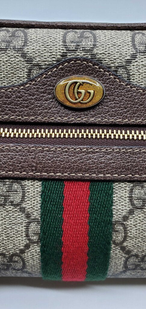 Gucci GG Supreme Monogram Web Mini Ophidia Shoulder Bag