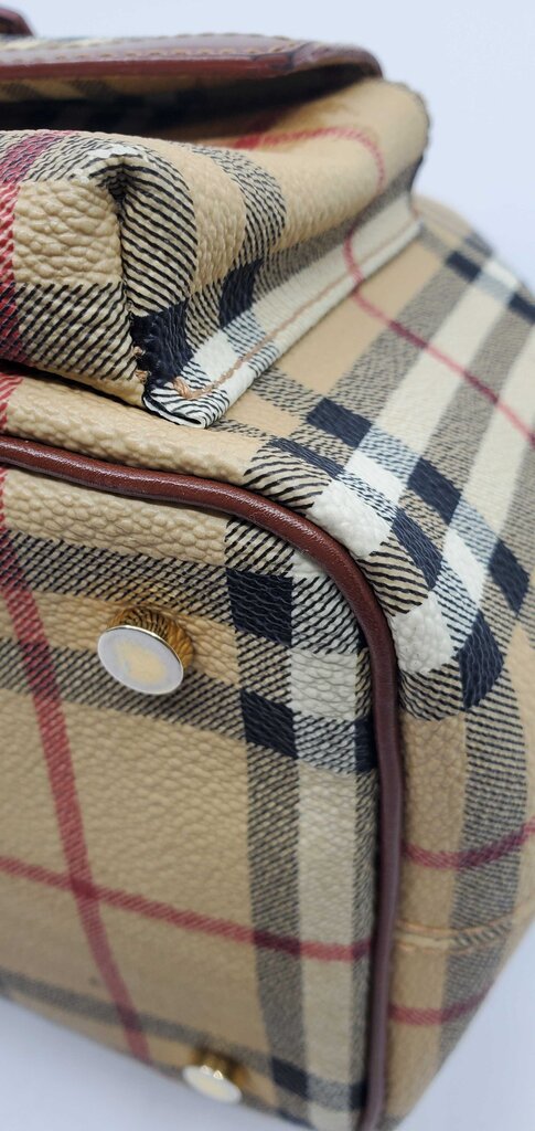 Burberry Check Drawstring Coated-Cotton Backpack