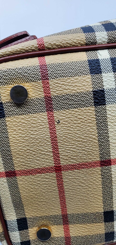 Burberry Check Drawstring Coated-Cotton Backpack