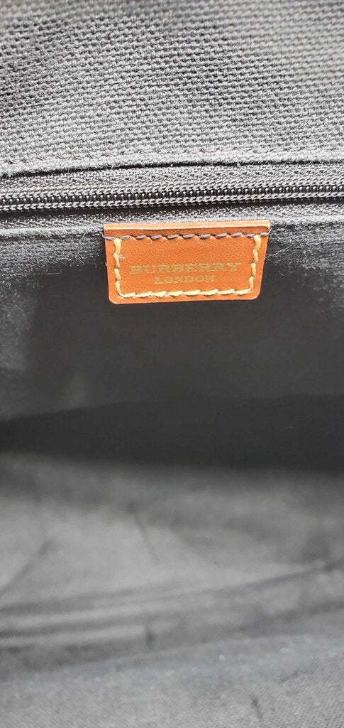 Burberry Check Drawstring Coated-Cotton Backpack