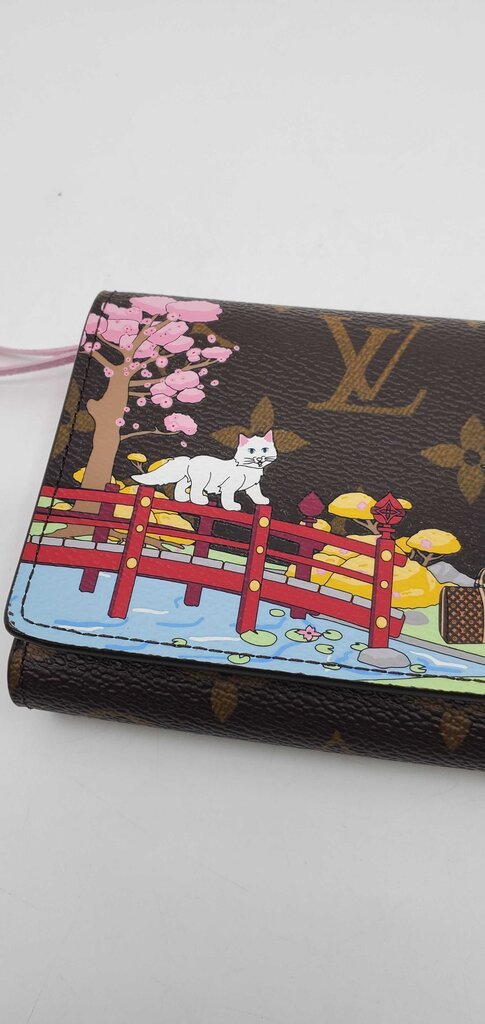 Louis Vuitton Monogram 2021 Christmas Animation Japanese Garden Victorine Wallet
