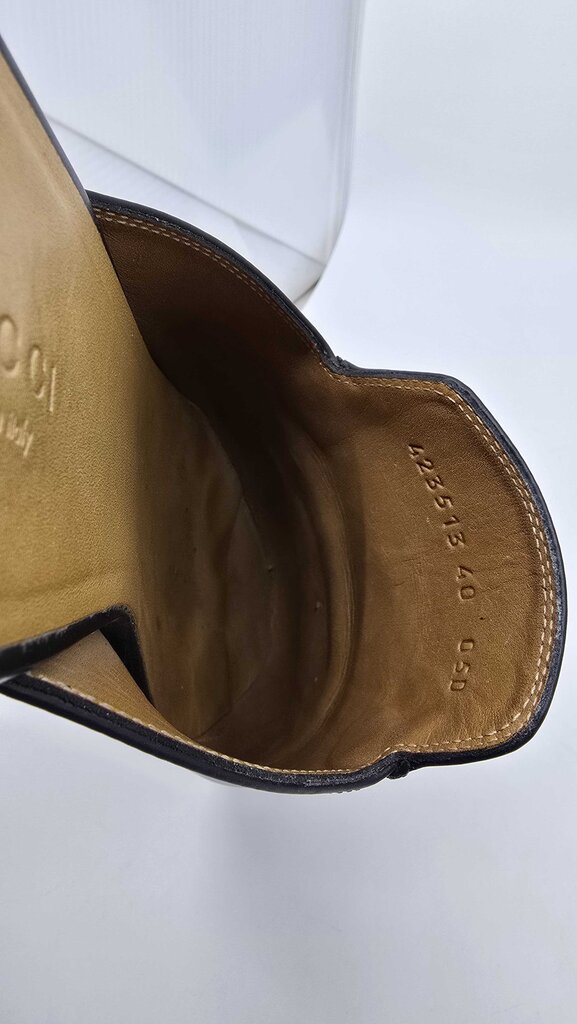 GUCCI PRINCETOWN leather slip on MULES