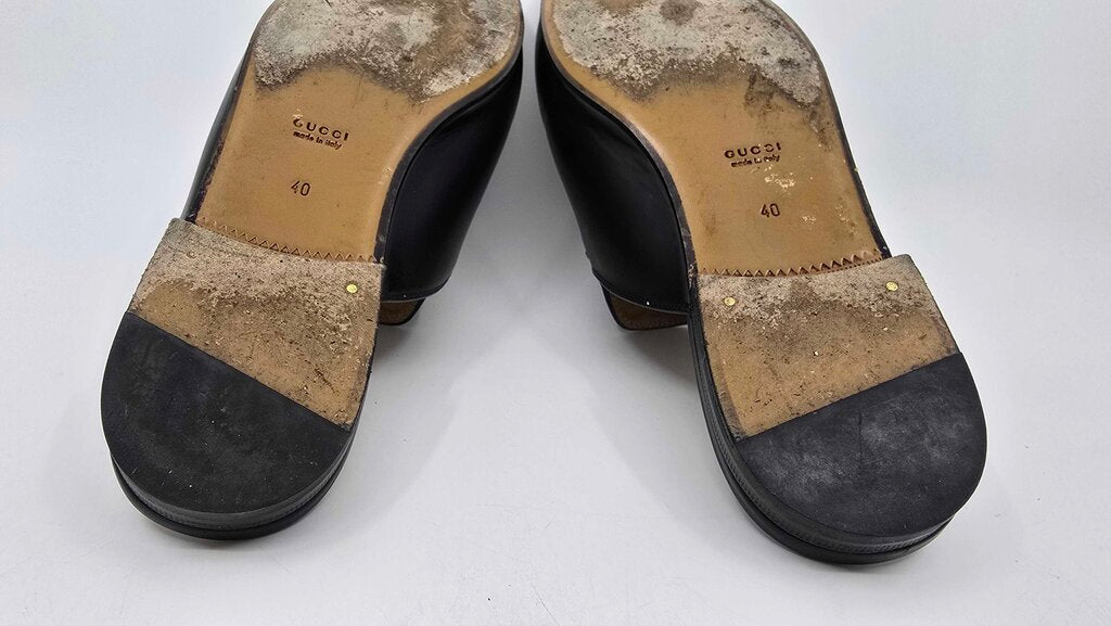 GUCCI PRINCETOWN leather slip on MULES