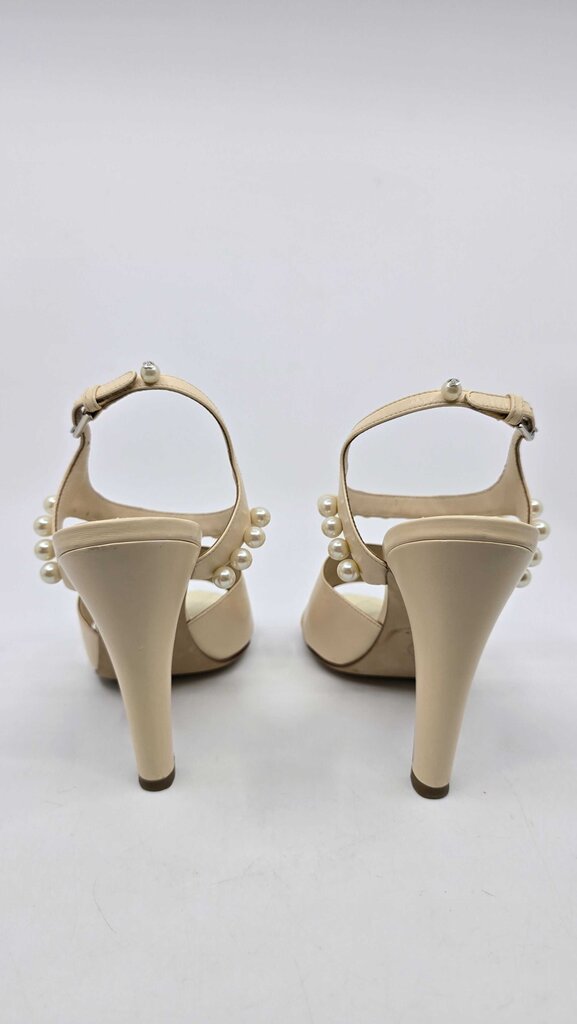 Chanel Pearl Accent Slingback Heels