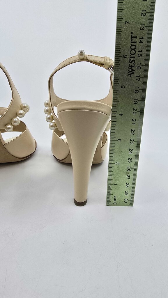 Chanel Pearl Accent Slingback Heels