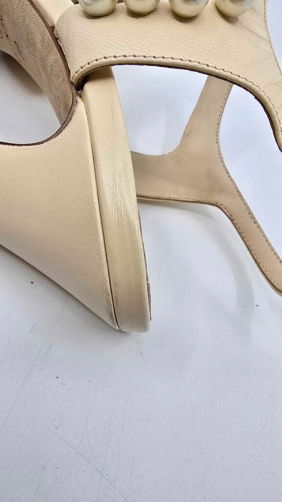 Chanel Pearl Accent Slingback Heels