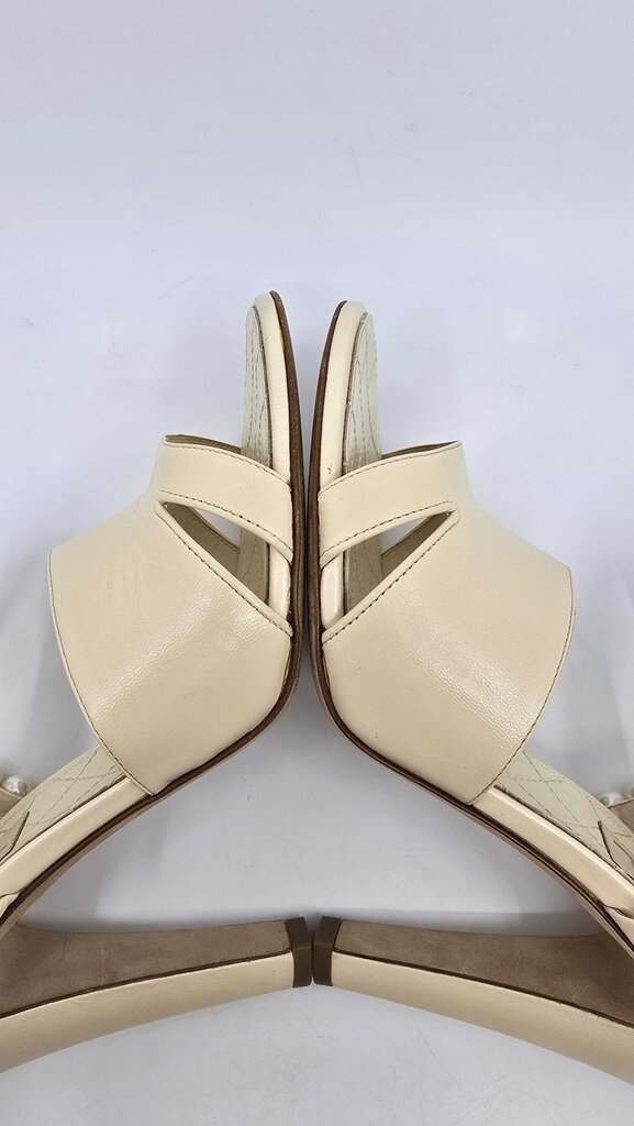 Chanel Pearl Accent Slingback Heels