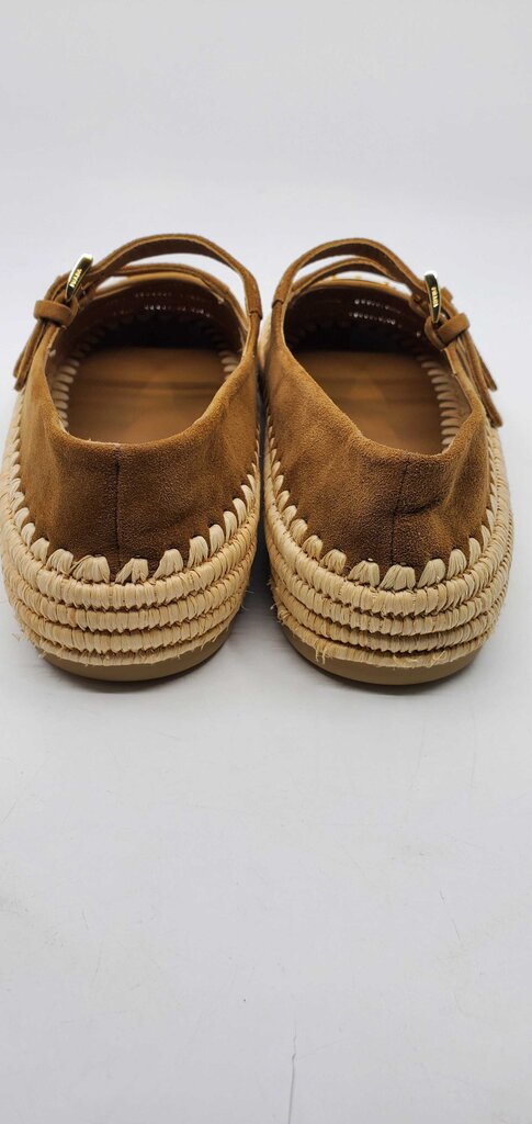 Prada Raffia Double strap Mary Jane Flats