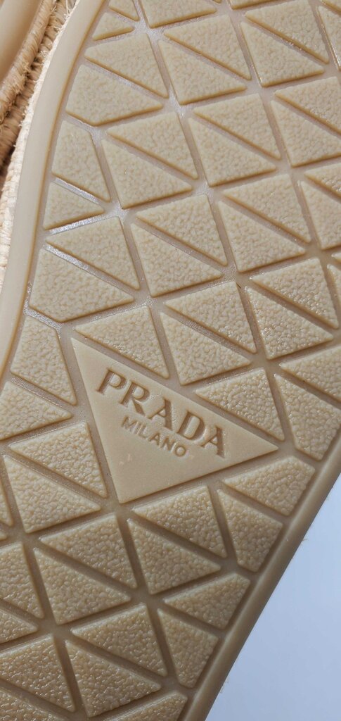 Prada Raffia Double strap Mary Jane Flats