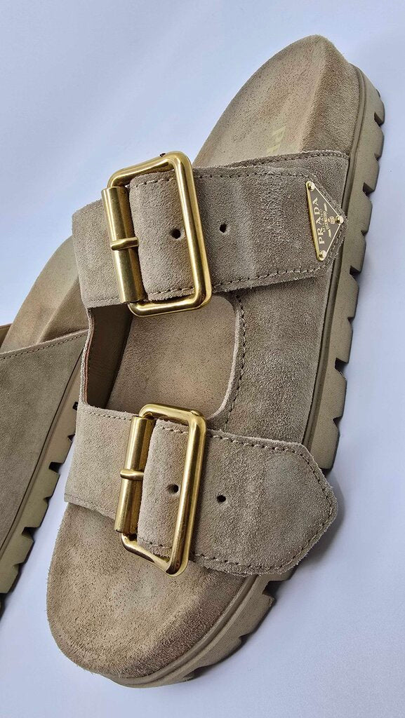 Prada double strap sandals