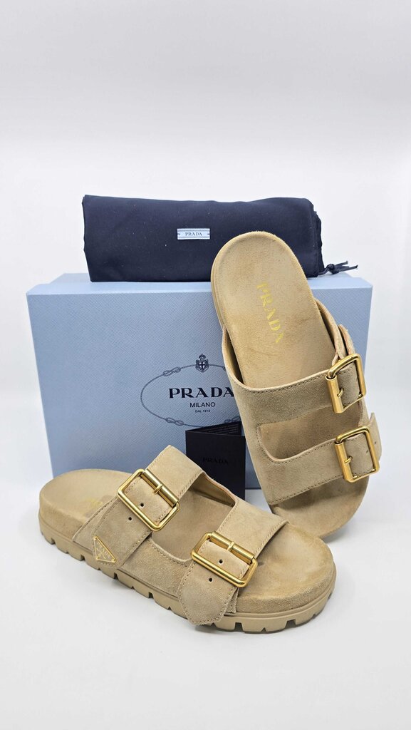 Prada double strap sandals