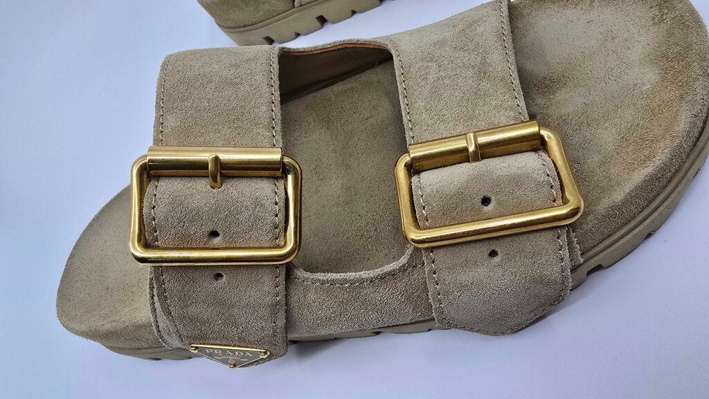 Prada double strap sandals