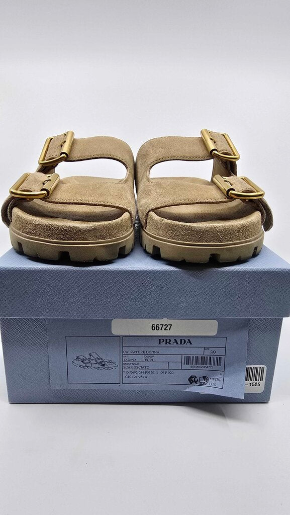 Prada double strap sandals