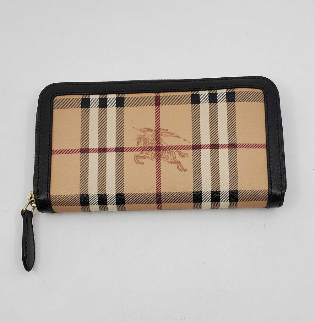 Burberry Haymarket check zippy wallet