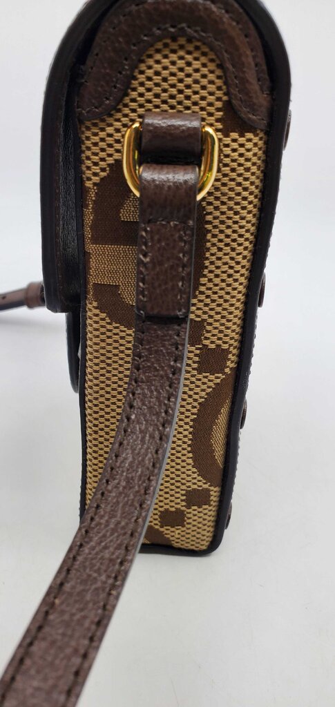 Gucci 1955 Horsebit Mini Phone Bag GG jumbo canvas