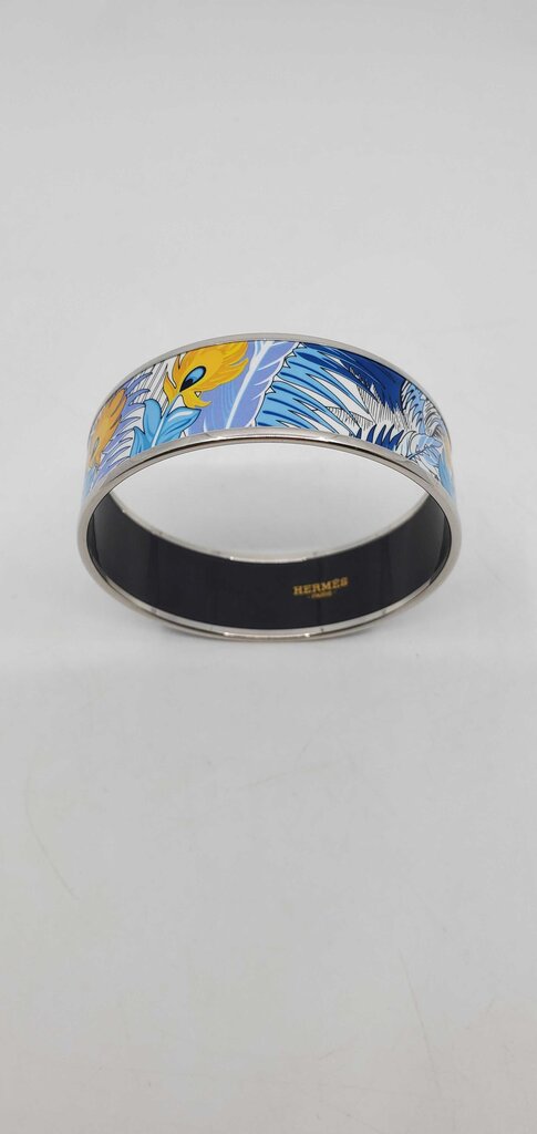 Hermes Enamel Printed Wide Mythiques Phoenix Bracelet