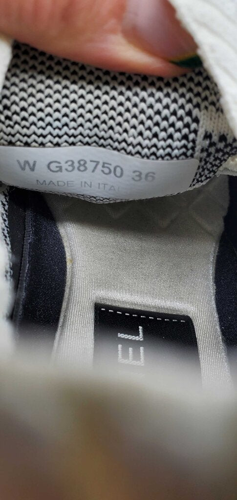Chanel CC low top suede and knit mesh sneakers