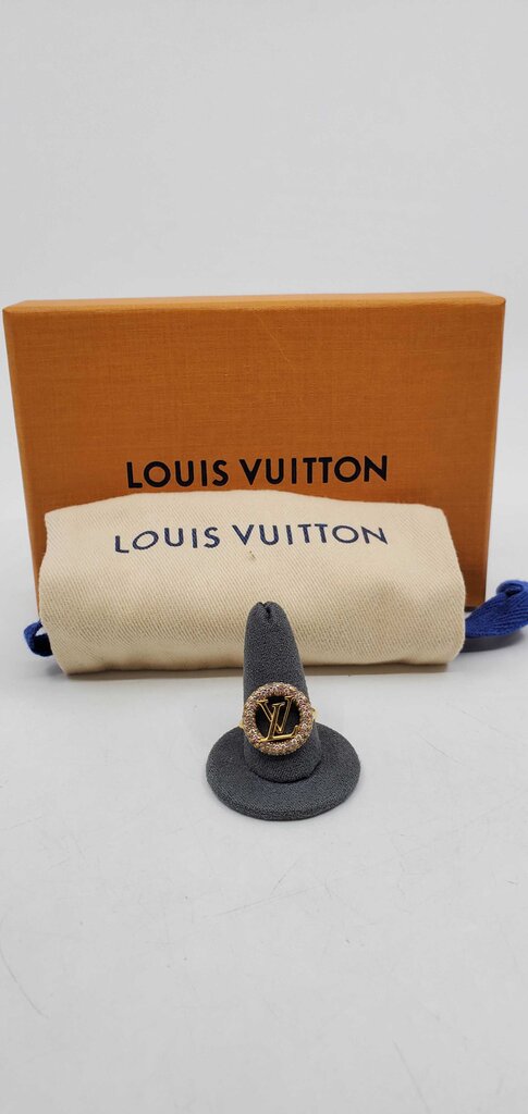 Louis Vuitton Metal Crystal Louise Tresor Ring