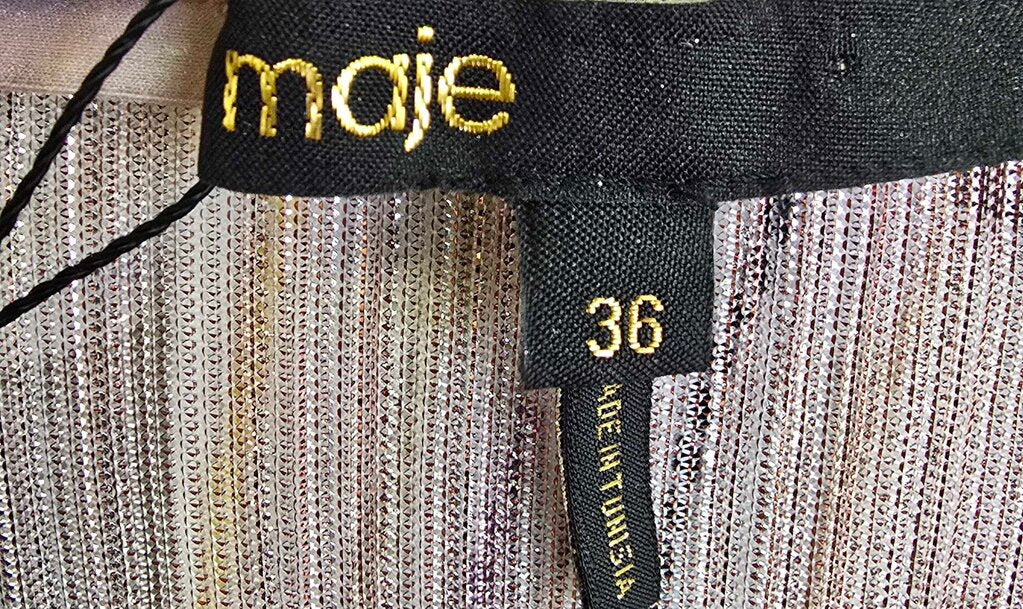 Maje Wrap-Effect Lame Mini Dress