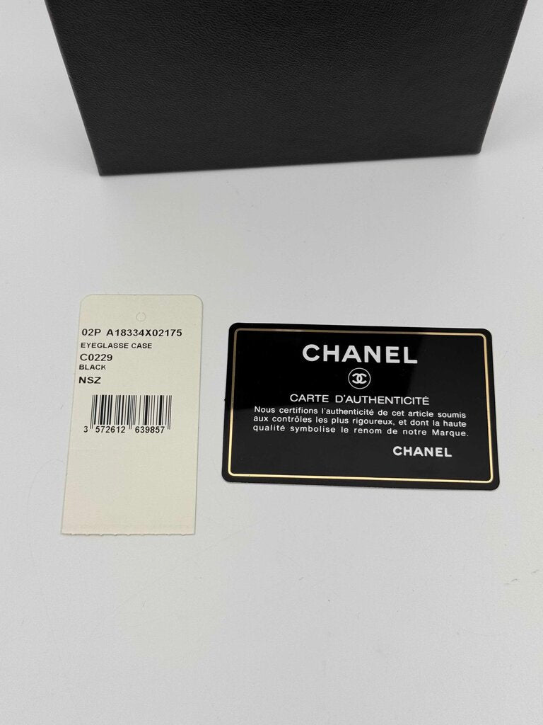 Chanel Black 31 Rue Cambon Print Canvas Sunglasses Pouch