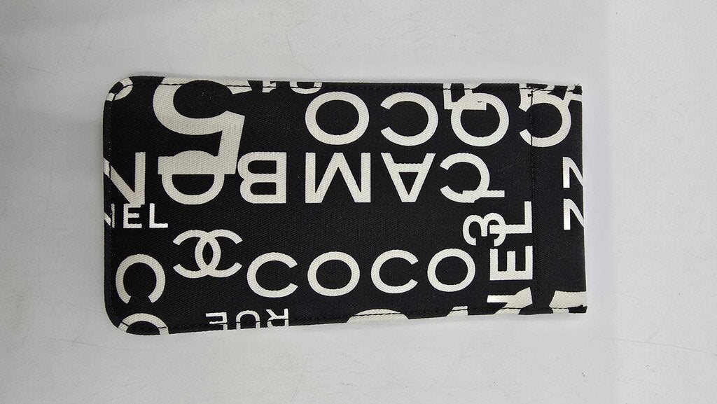 Chanel Black 31 Rue Cambon Print Canvas Sunglasses Pouch