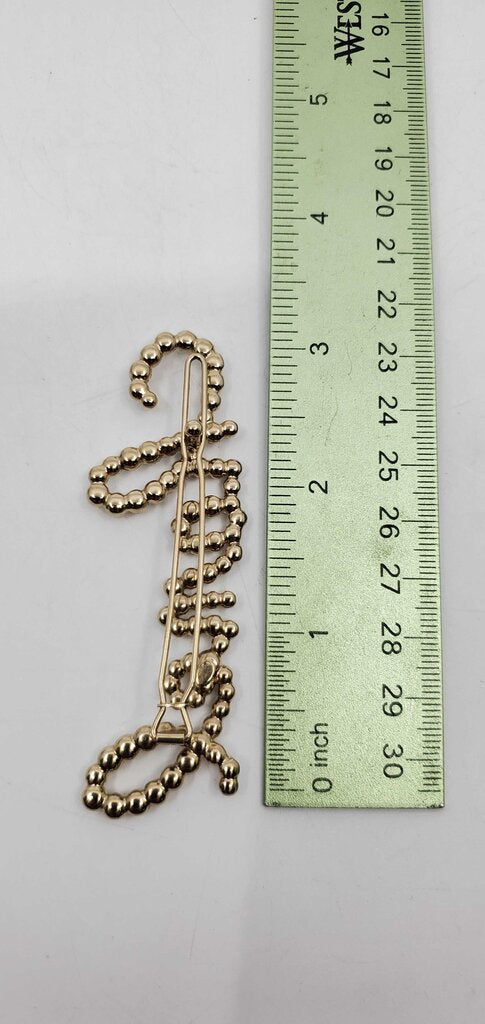 Chanel logo script barrette