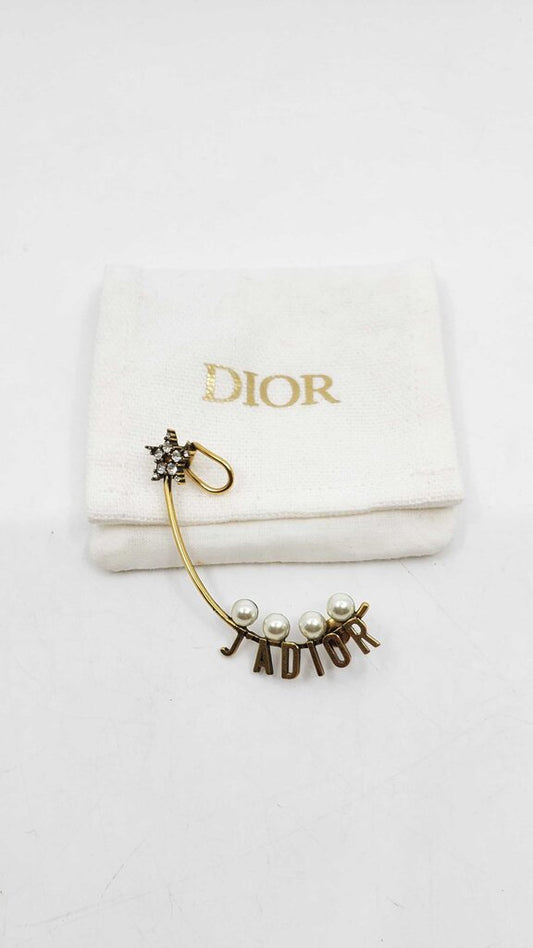 Dior faux pearl&crystal J'Dior Ear climber