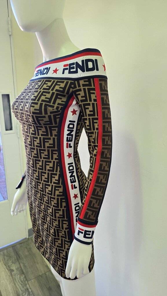 Fendi x Fila Printed Mini Dress