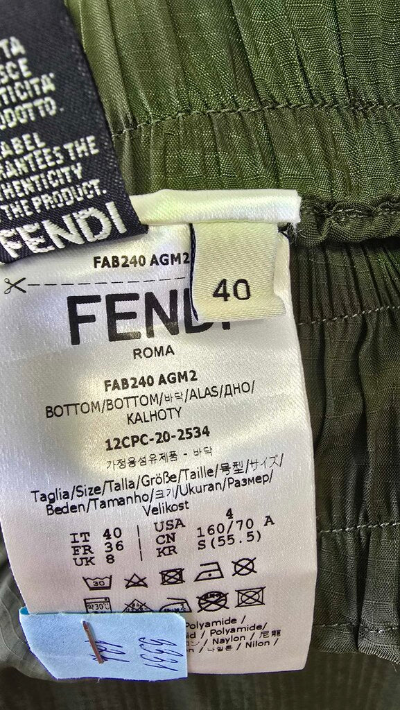 Fendi Nylon Zip Jogger Track Pants