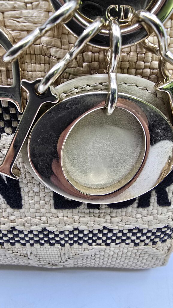 Dior Mini Cannage Raffia Lady D-Lite