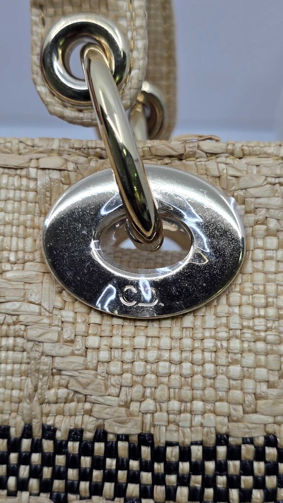 Dior Mini Cannage Raffia Lady D-Lite