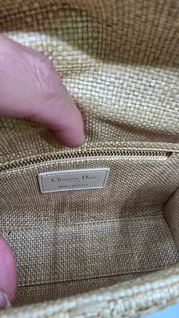 Dior Mini Cannage Raffia Lady D-Lite