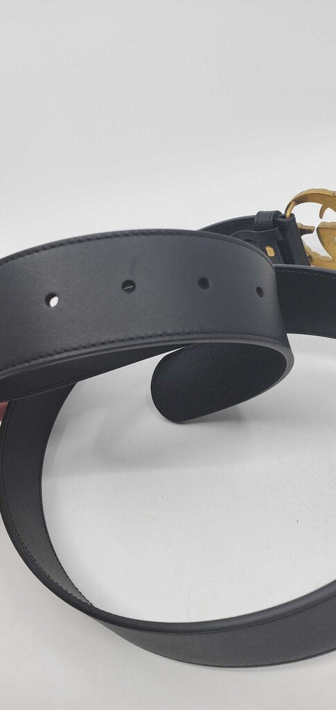 Gucci GG Marmont Faux Pearl Accents Leather Belt