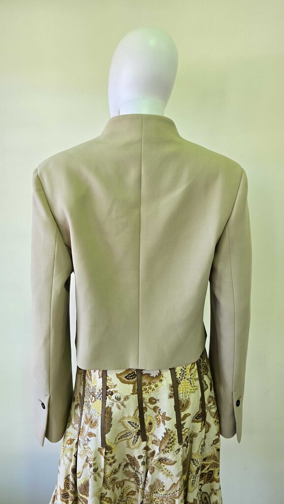 Salvatore Ferragamo Virgin Wool Cropped Blazer
