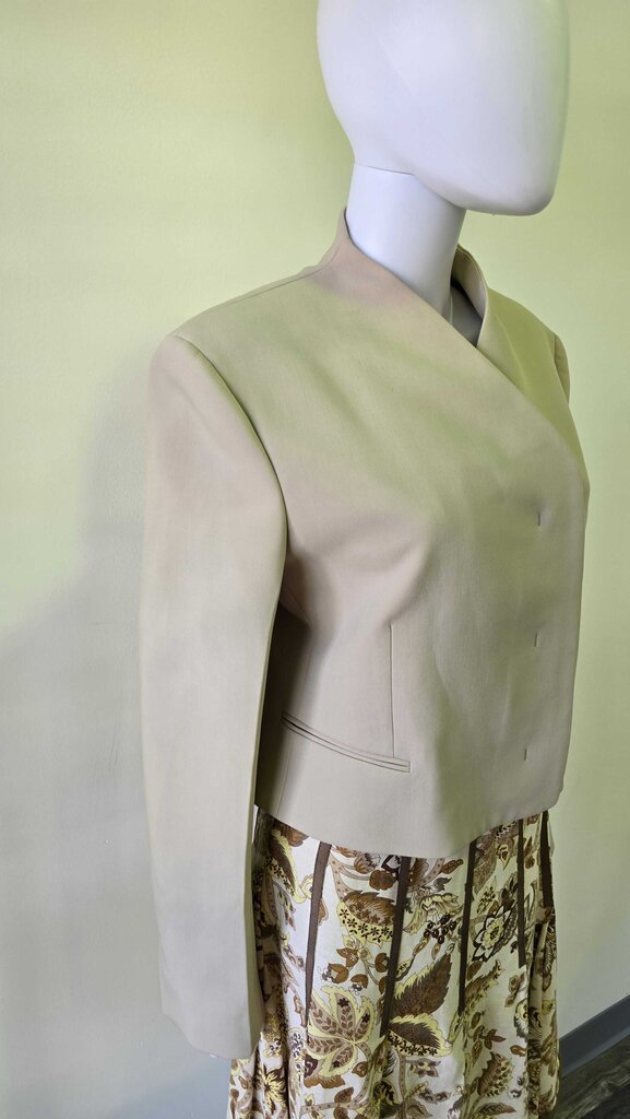 Salvatore Ferragamo Virgin Wool Cropped Blazer