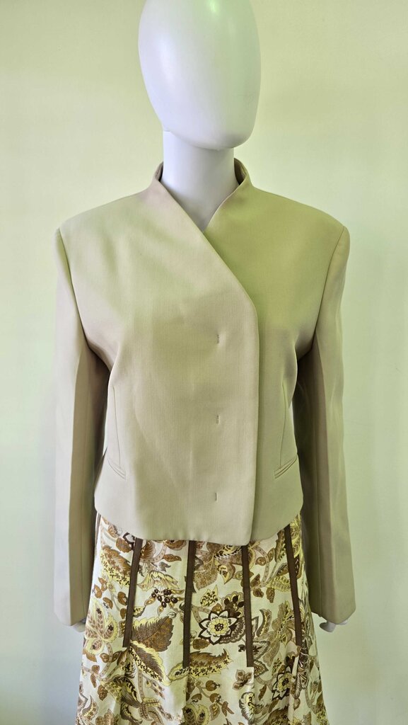 Salvatore Ferragamo Virgin Wool Cropped Blazer