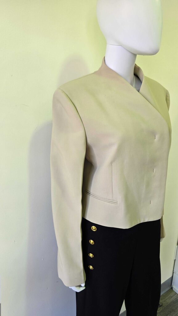 Salvatore Ferragamo Virgin Wool Cropped Blazer