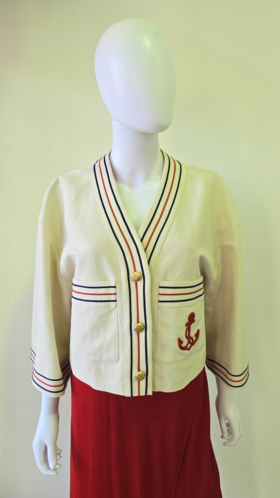 Gucci Anchor Applique Cropped Jacket