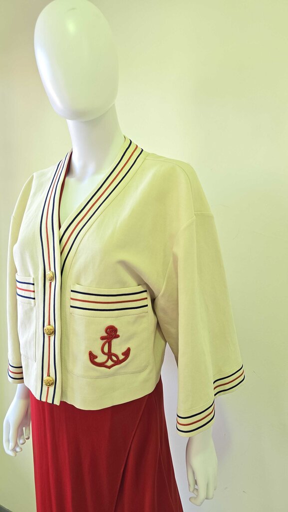 Gucci Anchor Applique Cropped Jacket