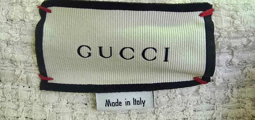 Gucci Oversized Tweed Web Trim Cardigan